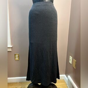 Y2K Double Slit Grey Maxi Skirt Comfy Athletic Material Size Petite Medium